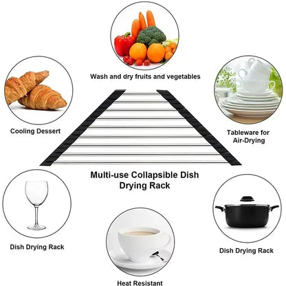 Roll-Up Triangle Sink Drying Rack